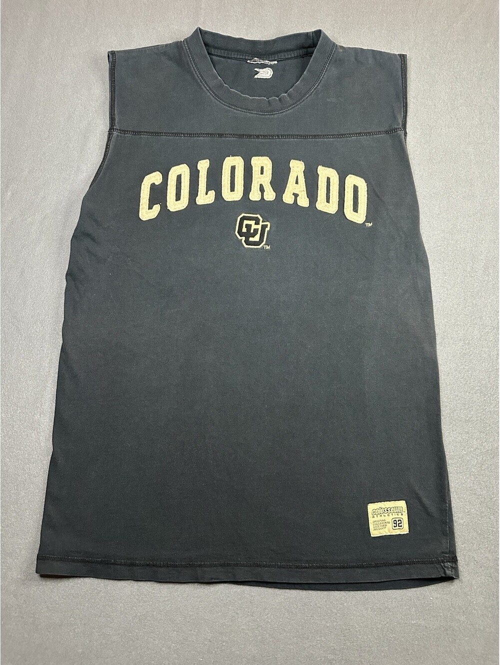 Distressed Athletics Black CU Colorado University Sleeveless T-shirt Men M